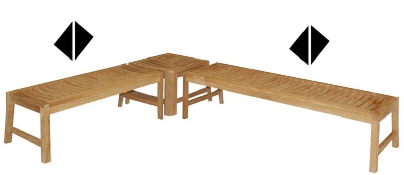 Garten Eckbank Element Artemis lehnenlos – Bild 3