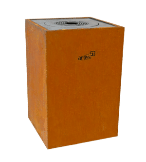 Feuerstelle Q1 Corten mit Kochplatte