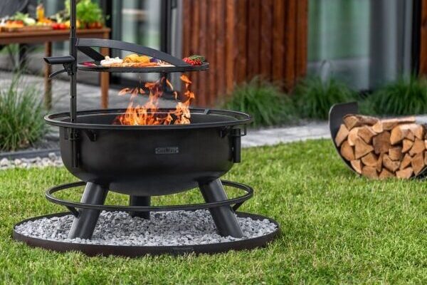 Multifunktionale Feuerschale Premium „BANDITO“ mit Grillrost – Feuerstellen & Feuerschalen Produktbild