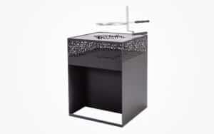 Gartenfeuer Cube 1000 in schwarz – Feuerstellen mit Kochplatte Produktbild