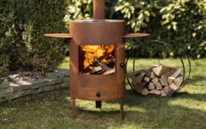 Outdoor- und Fondue-Ofen Deluxe – Feuerstellen mit Kochplatte Produktbild