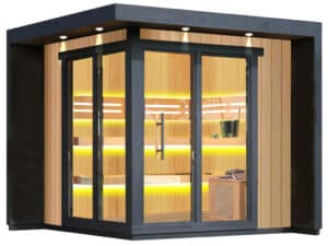 Gartensauna-Eco im Top- Design 2500mm x 2500mm – Gartensauna Produktbild