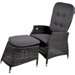 Set aus 2 Stck Stuhl und 2 Stck Fußbank Soho Forte – Gartenmöbel-Sets Produktbild