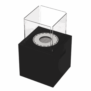 Kratki Bioethanol Standkamin Tower Mini in schwarz – Bioethanolkamine Produktbild